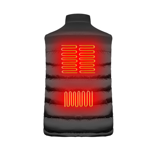Dik Yaka Powerbank Isıtmalı Outdoor Yelek – Siyah
