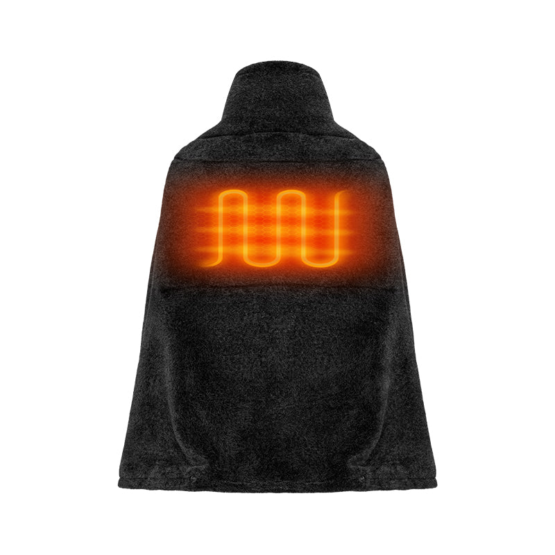 USB Isıtmalı Polar Outdoor Şal & Kamp Battaniyesi – Siyah